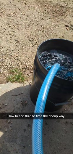 washer fluid in the tires. it weighs the same as water and won't freeze and not corrosive like calcium chloride #farmtok #5thgenerationfarmer #farming #fyp