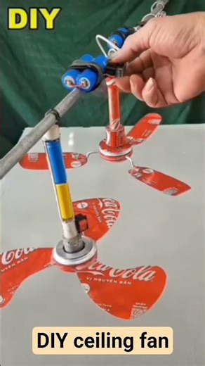 #DIY ceiling fan with Coca-Cola can
