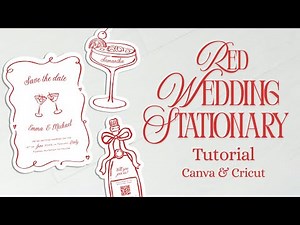 DIY Red Wavy Wedding Stationary | Elegant Tutorial with Cricut & Easy At-Home Printing