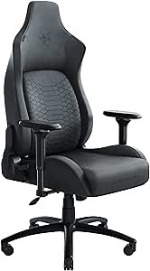 Razer Iskur XL Fabric Gaming Chair: Ergonomic Lumbar Support System - Ultra-Soft, Spill-Resistant Fabric Foam Cushions - 4D Armrests - Engineered to Carry- Foam Head Cushion - Dark Gray