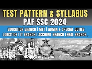 PAF Short Service Commission|Test pattern & Syllabus | initial Test Preparation| PAF SSC 2024