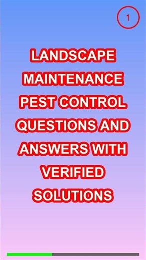 Landscape Maintenance Pest Control Questions And A