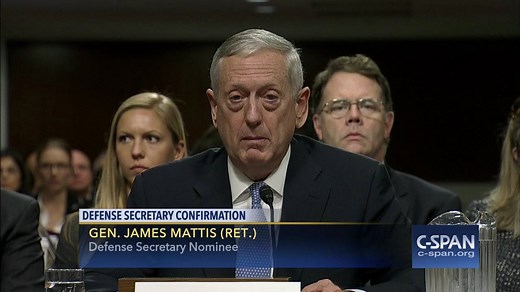 Secretary of Defense nominee Gen. James #Mattis (Ret.) delivers his opening statement at Senate Armed Services confirmation hearing. Watch the hearing LIVE on C-SPAN3 http://cs.pn/2jmQvtL | C-SPAN