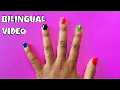 Learn the finger names and colors with nail polish in French | How to become bilingual