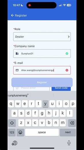 Sunplus Monitoring App Login Guide