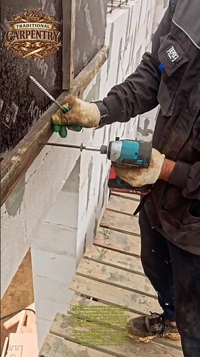 Driving Long Construction Screws with Impact Driver | #shorts #construction #tools