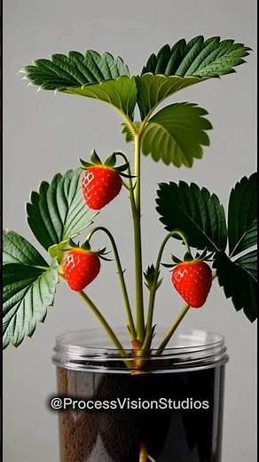 How a Strawberry Plant Grows: Full Timelapse Seed to Fruit | Realistic Plant Growth Animation USA