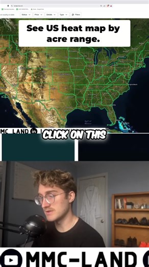 Heat maps for the whole US? This market research tool helps you filter by acreage and stats. #MarketResearch #LandInvesting #RealEstate #DataDriven