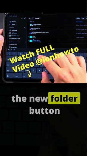 iPad How to Move Files into Folder in the Files App