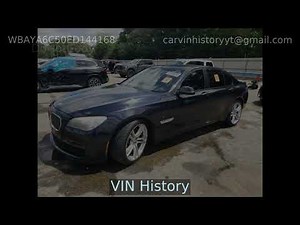 2014 Bmw 7 series i WBAYA6C50ED144168