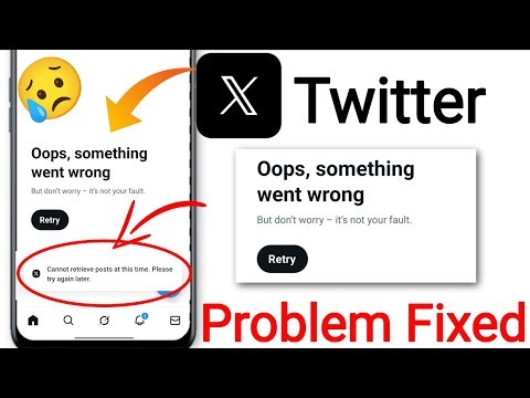 Oops something went wrong Problem On Twitter X || Cannot Retrieve Posts at this time Twitter Today