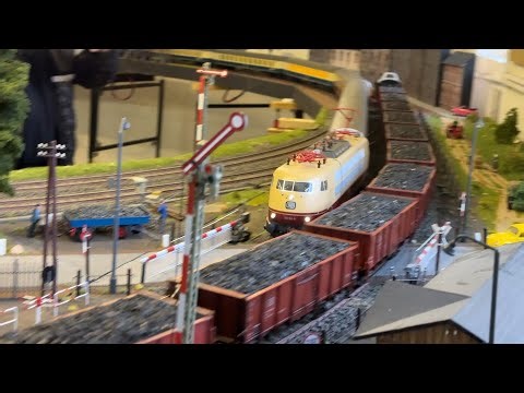 Many Gauge 1 Model Trains Running On A Large Model Railway in Scale 1/32, Märklin, Kiss, Hübner