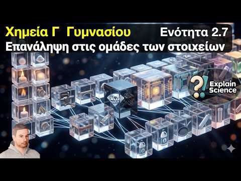 Χημεία Γ Γυμνασίου - Ενότητα 2.7 Επανάληψη στα στοιχεία του Περιοδικού Πίνακα
