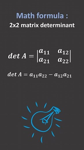 Math formula /17: 2x2 matrice determinant #mathshorts #mathtricks