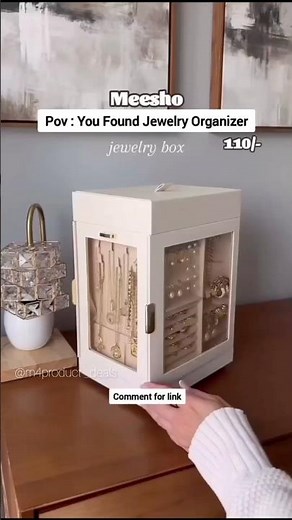 "Affordable Jewelry Box Organizer | Just ₹110 on Meesho!"