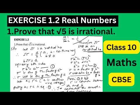 Prove that √5 is irrational | Class 10 Maths Exercise 1.2 Most Important Question