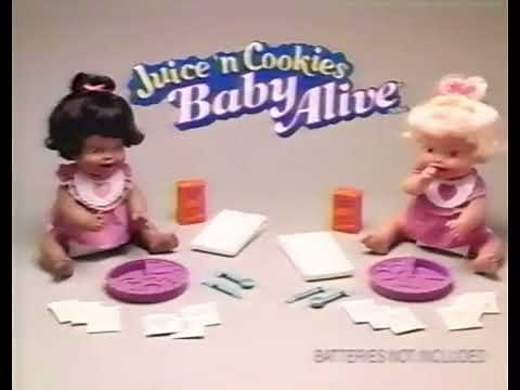 Baby Alive Juice n Cookies doll commercial 1996