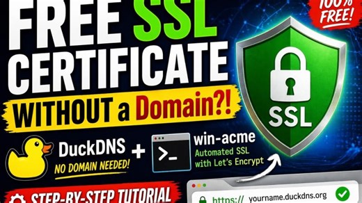 FREE SSL Certificate WITHOUT a Domain?! (DuckDNS + win-acme Tutorial) | Valerio Lollini