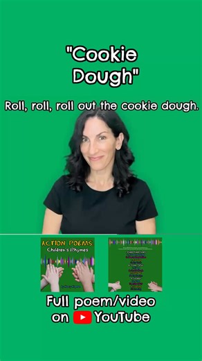 This easy finger play poem is called "Cookie Dough". It's from my latest album, "Action Poems". Hope you and the little ones in your life have fun with it! #fingerplay #poemforkids #kidspoem #circletime #musicandmovement | Children's Music with Nancy Kopman