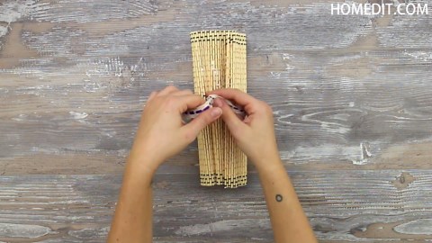 DIY Makeup Brush Roll Organizer