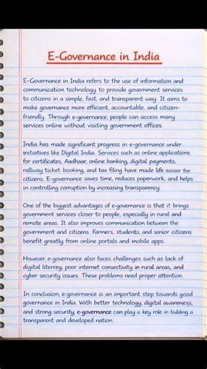 E-Governance in India | Digital India Essay