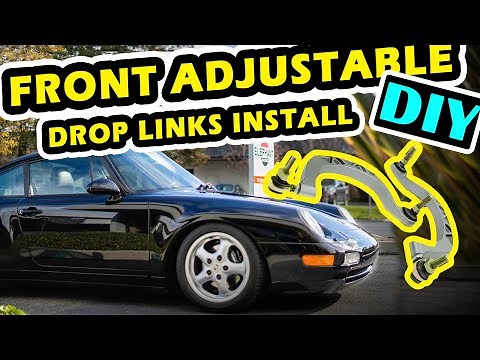 Front Adjustable Drop Link Install for Porsche 964/993 Elephant Racing Suspension Products