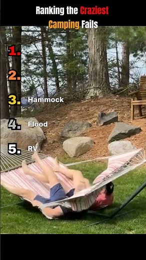 Ranking the Craziest Camping Fails 😂 #CampingFails #Shorts