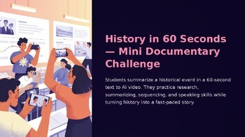 History in 60 Seconds — Mini Documentary Challenge (Ai Text-to-Video Project)