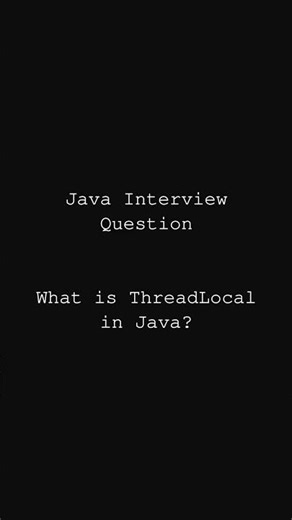 What is ThreadLocal | Java Interview Questions