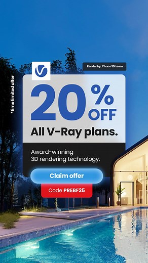 Don’t miss out! Get early access to the best deal of the year and enjoy V-Ray at an unbeatable annual price. | V-Ray ArchViz | Facebook