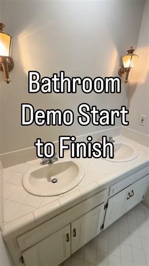 Bathroom demo start to finish. #bathroomremodel #bathroomdesign #diy #homeimprovement