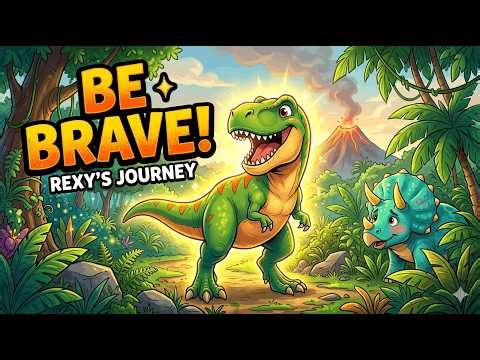 Roar Roar! 🦖 The Brave T-Rex Song for Kids (Be Brave!)