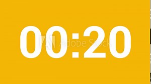 25 Second count clock time video animation vector design.