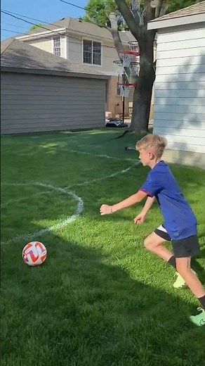 Impossible Perfect Fit Soccer Trick Shot! #teamnike #shorts