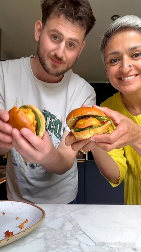 Jake Dryan on Instagram: "Vada Pav with the lovely @chetnamakan 🤩 had a great time making some recipes with Chetna! this vada pav was soo yum and we also made a Pulihora on her youtube channel so go check that out!! Also Chetna’s new cook book Chetna’s Indian Feasts is out 17th of August!! 💫💫 #vadapav #mumbaifood #streetfood #chutney #indianfood"