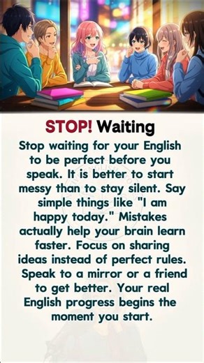 Forget Perfection, Start Speaking Today #englishforbeginners #easyenglish