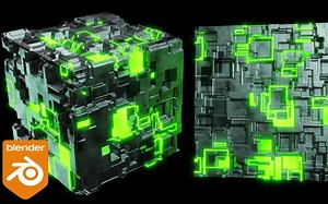 Blender 程序化科幻外星人材质制作技巧（中英文字幕）