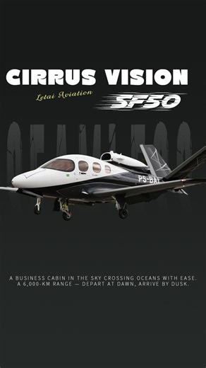 Cirrus Vision SF50 — the private jet that thinks it's a fighter. ✈️ #cirrus #visionjet #aviation #autoland #privatejet #safetyfirst