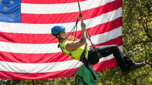 Tree climbers show off during friendly competition at Holliday Park