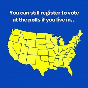 15K views · 48 reactions | Today is Election Day! Not registered? Don't worry! Check below to see if you can register at the polls in your state: Find out how to vote today at  plus1thevote.com | MTV | Facebook