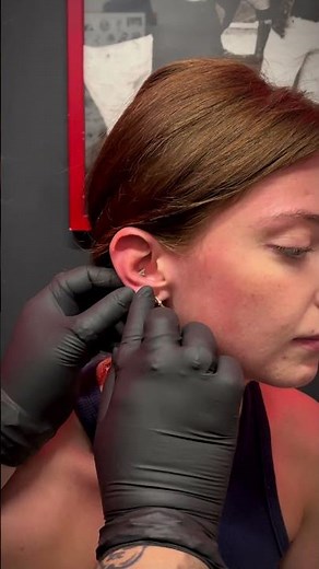 Getting 2 Second Lobe Piercings ✨ #piercing