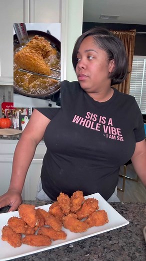 Battle of the fried chicken!! Im definitely top 2 and not number 2 right @OneStopChop lmao #kimmyskreations #friedchicken