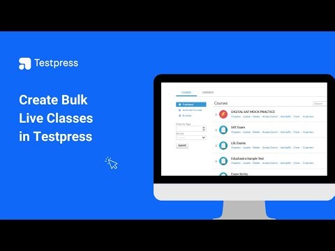 How to Create Bulk Live Classes in Testpress | Step-by-Step Tutorial