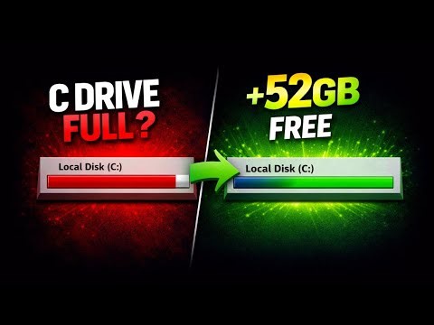 I Freed 52 GB on Drive C! (Windows Cleanup)
