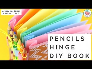 How to Make A Book: Pencils Hinge DIY Book - Book Making Tutorial with Piano Hinge