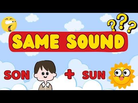 Homophones | Same Sounds | Educational Video for Kids