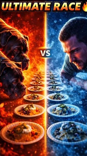 MAN vs DOGS 🐶🔥 | ULTIMATE FOOD RACE Challenge (INSANE!)😱