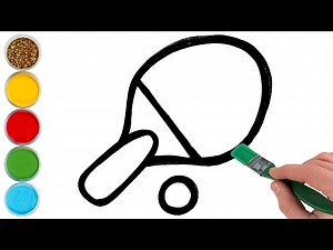 Ping Pong Drawing, Painting, Coloring for Kids & Toddlers | How to Draw, Paint Basics - Videos For Kids