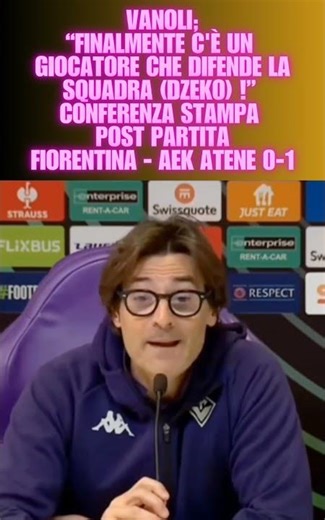 Fiorentina-AEK 0-1 Vanoli: "Finally there's a player who defends the team!" Press conference
