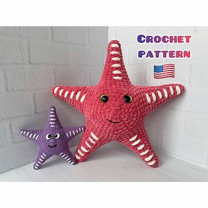 Starfish Crochet Pattern, Starfish Beach Decor - Etsy